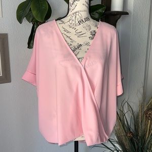 Pink Zenana High Low Cross Over Top